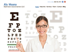 Tablet Screenshot of alamoanaeyecare.com